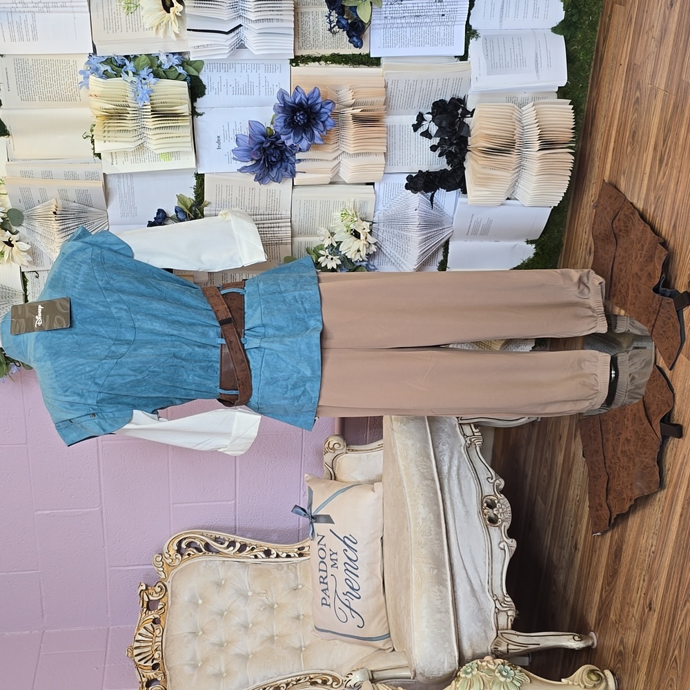 NWT Licensed Disney Flynn Rider Men's Adult Costume MED Teal&Brown - Picture 5 of 14